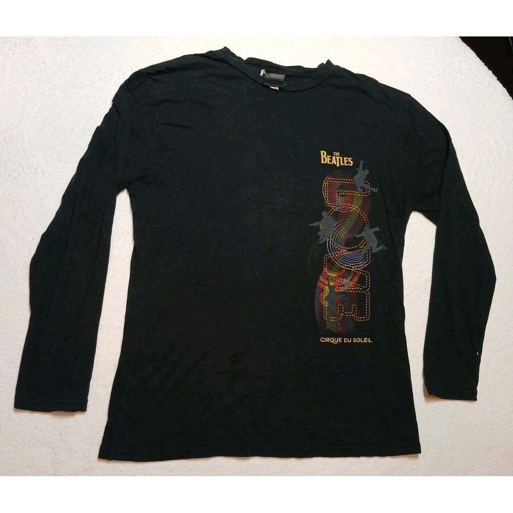 The Beatles Cirque du Soleil Graphic Long Sleeve T-Shirt Mens Size Med Vintage